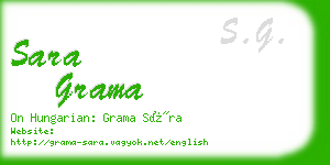 sara grama business card